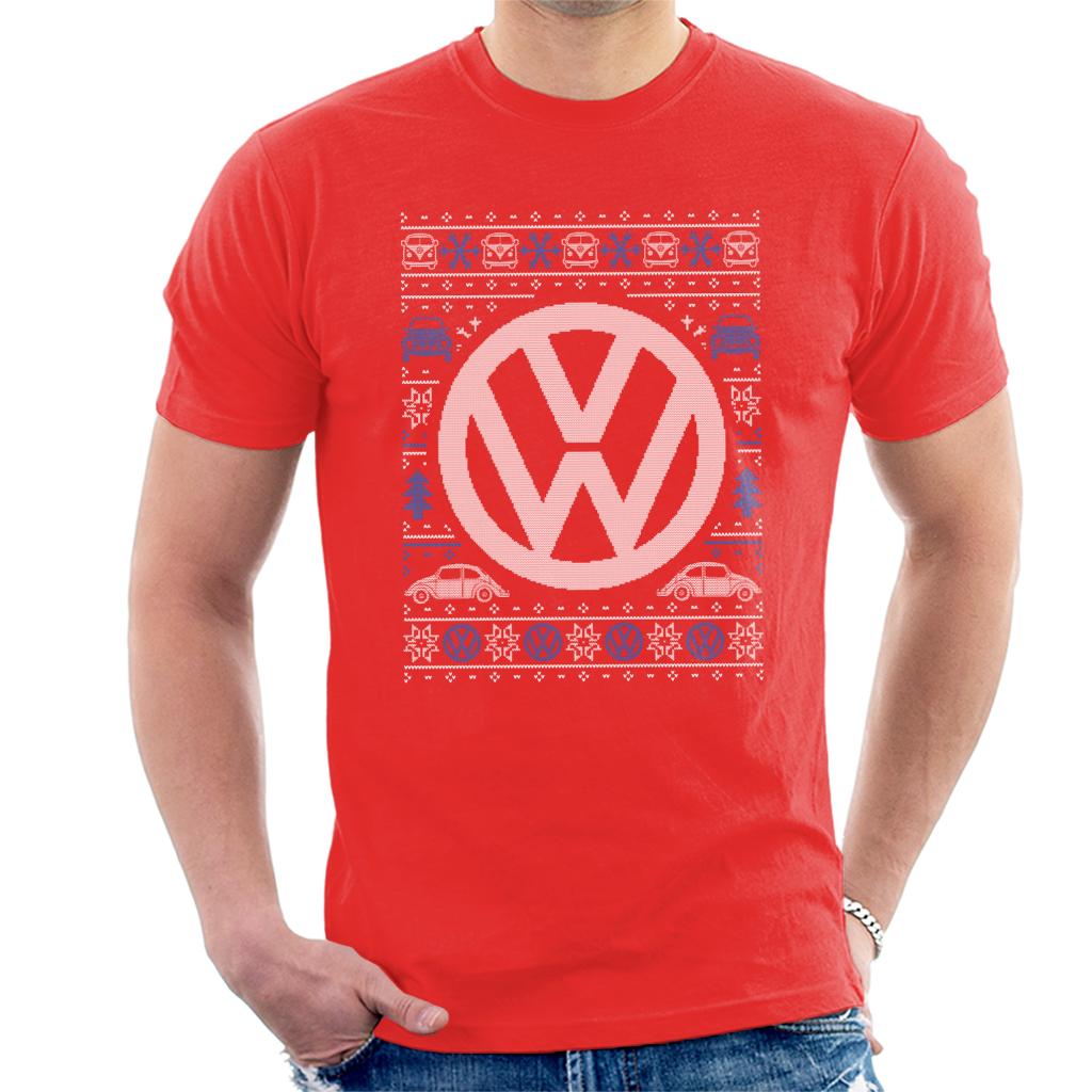 Volkswagen Christmas Festive Logo Men's T-Shirt product image 6