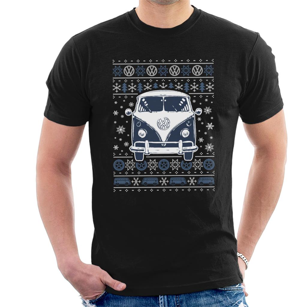 Volkswagen Type 2 Camper Christmas Knit Men's T-Shirt product image 1