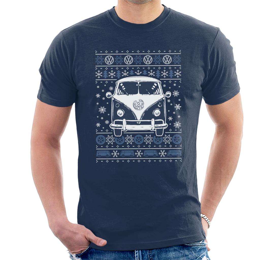Volkswagen Type 2 Camper Christmas Knit Men's T-Shirt product image 4