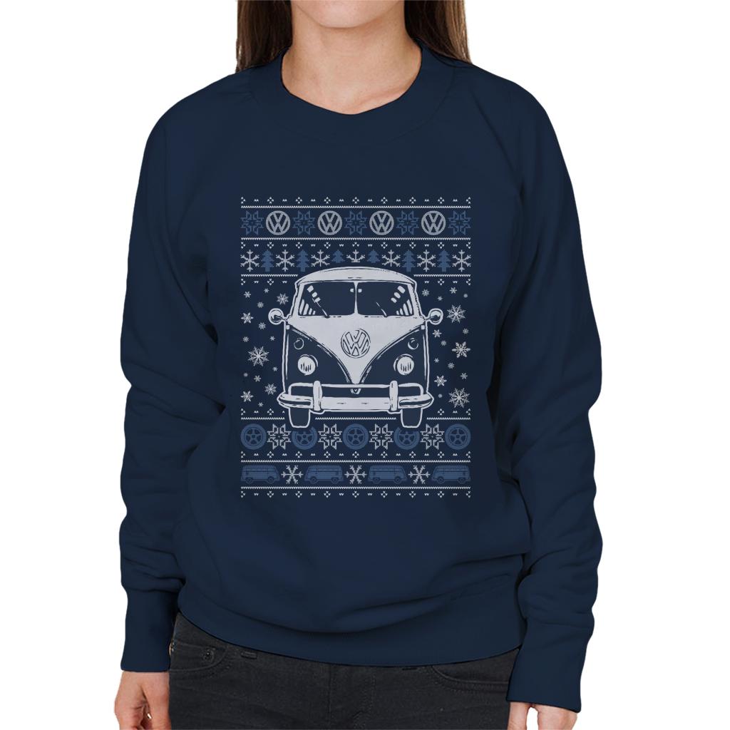 Volkswagen Type 2 Camper Christmas Knit Women's Sweatshirt product image 4