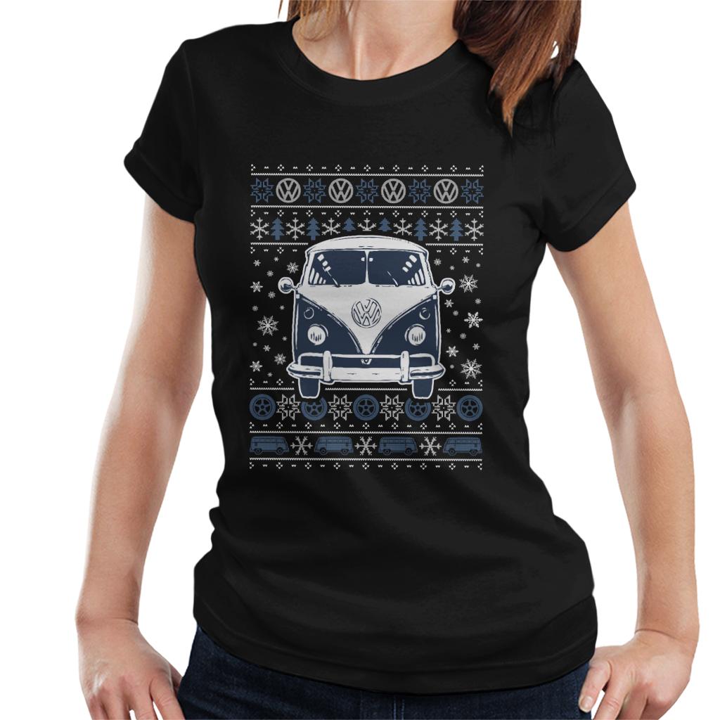 Volkswagen Type 2 Camper Christmas Knit Women's T-Shirt product image 1