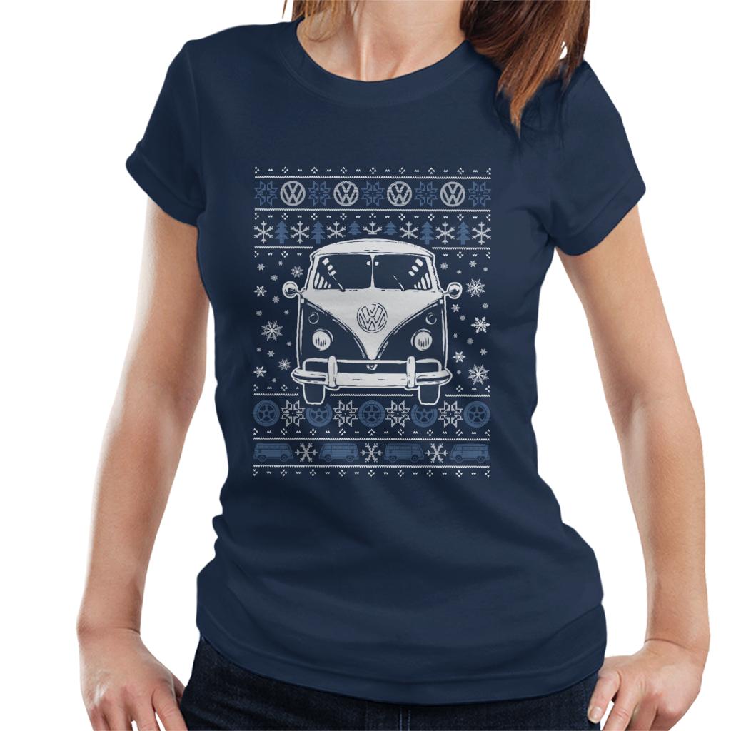 Volkswagen Type 2 Camper Christmas Knit Women's T-Shirt product image 4