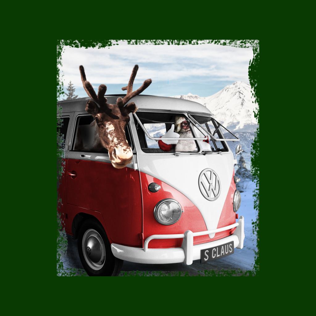 Volkswagen Christmas Camper Van Santa Claus Women's Hooded product image 5