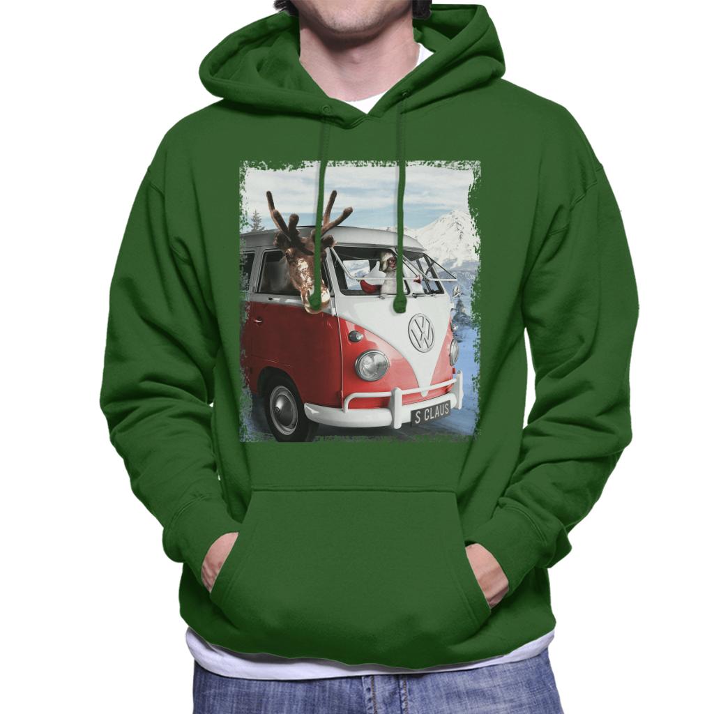 Volkswagen Christmas Camper Van Santa Claus Men's Hooded product image 4