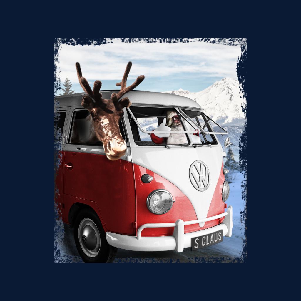 Volkswagen Christmas Camper Van Santa Claus Women's Hooded product image 2