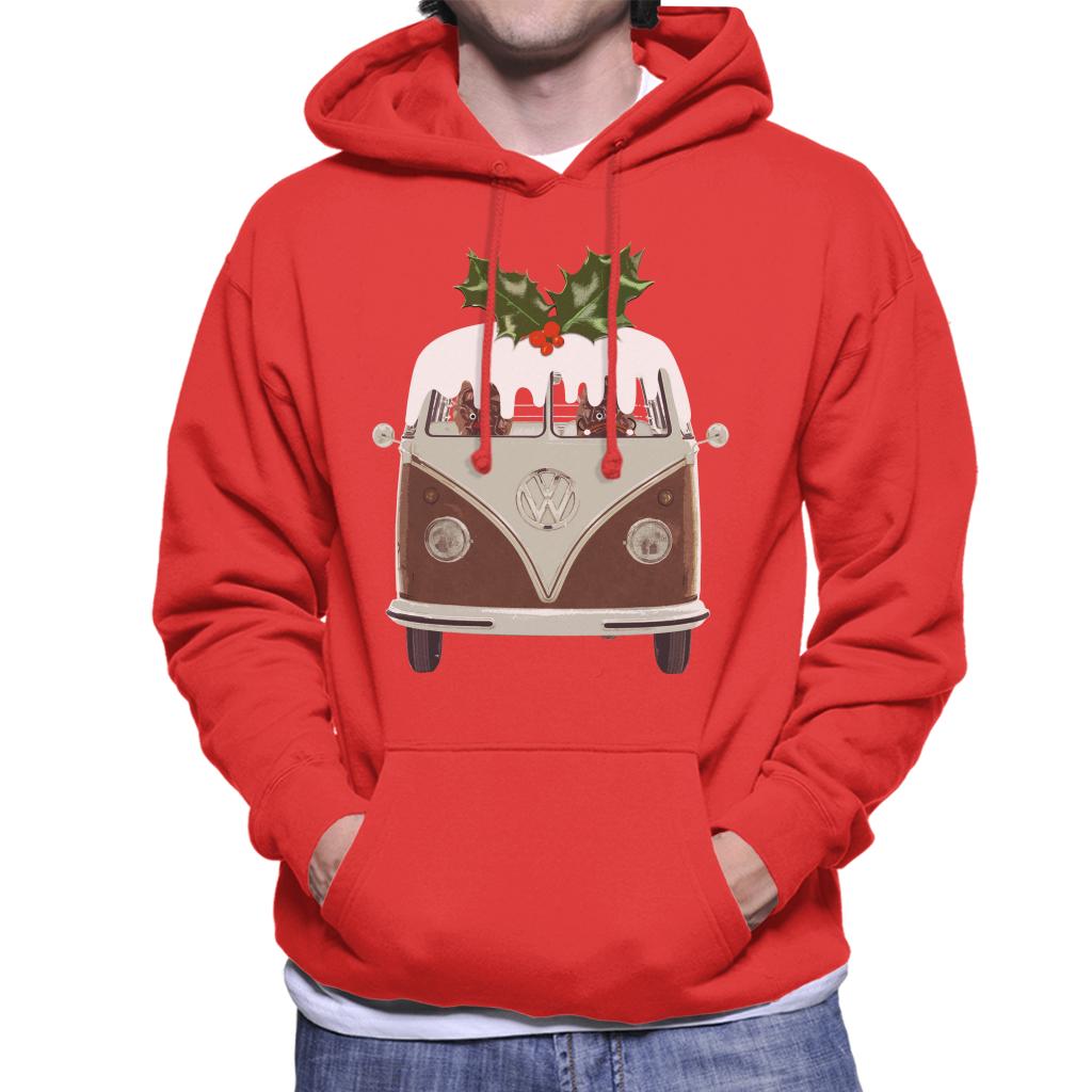 Volkswagen Christmas Camper Van Pudding Men's Hooded product image 6