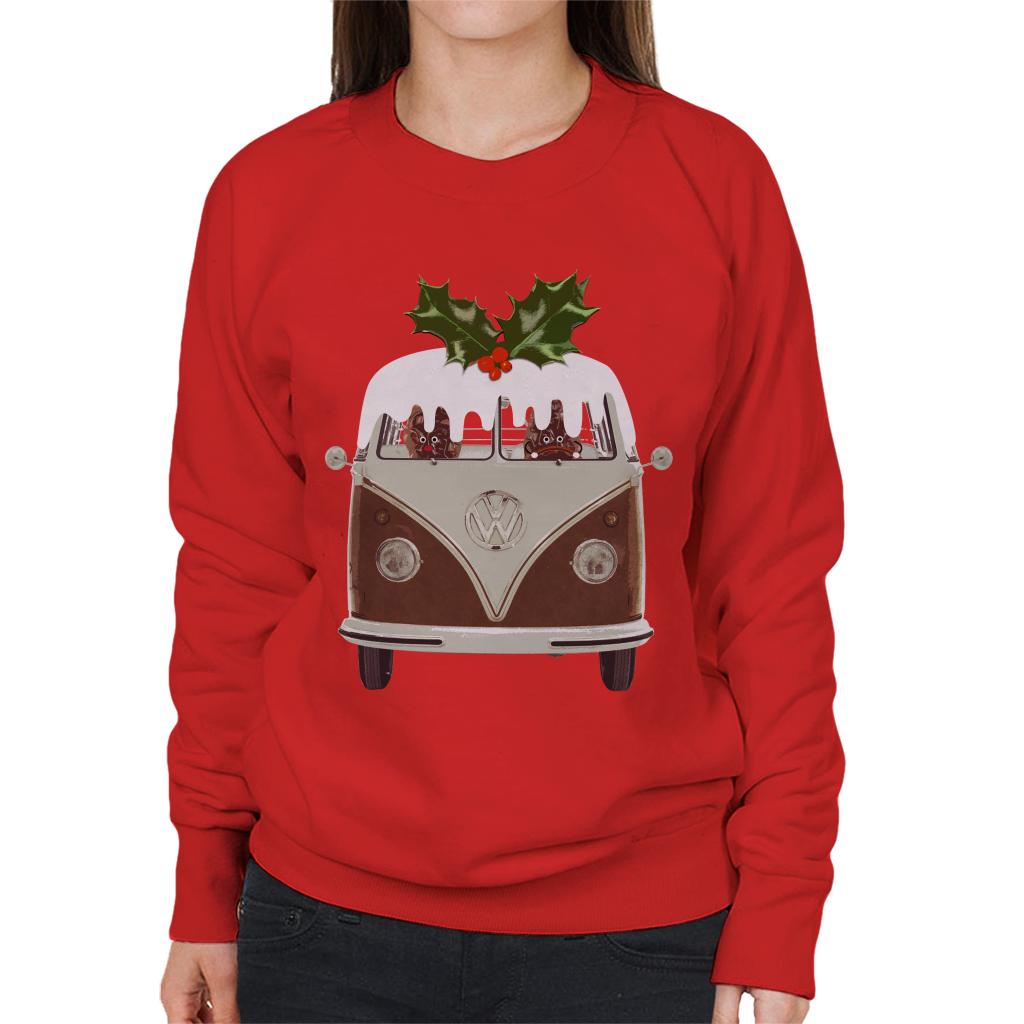 Volkswagen Christmas Pudding Camper Van Women's Sweatshirt product image 4
