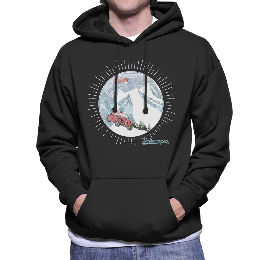 Volkswagen Christmas Beetle Snowy Mountains Men's Hooded product image 1