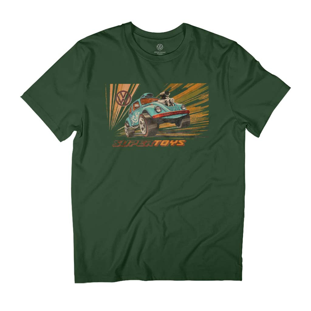 Volkswagen Super Toys Blue Beetle Zooming Men's T-Shirt product image 1