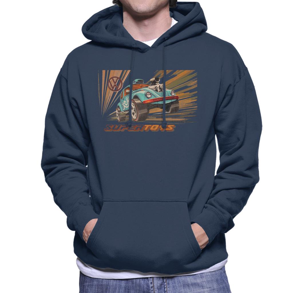 Volkswagen Super Toys Blue Beetle Men's Hooded Sweatshirt product image 4