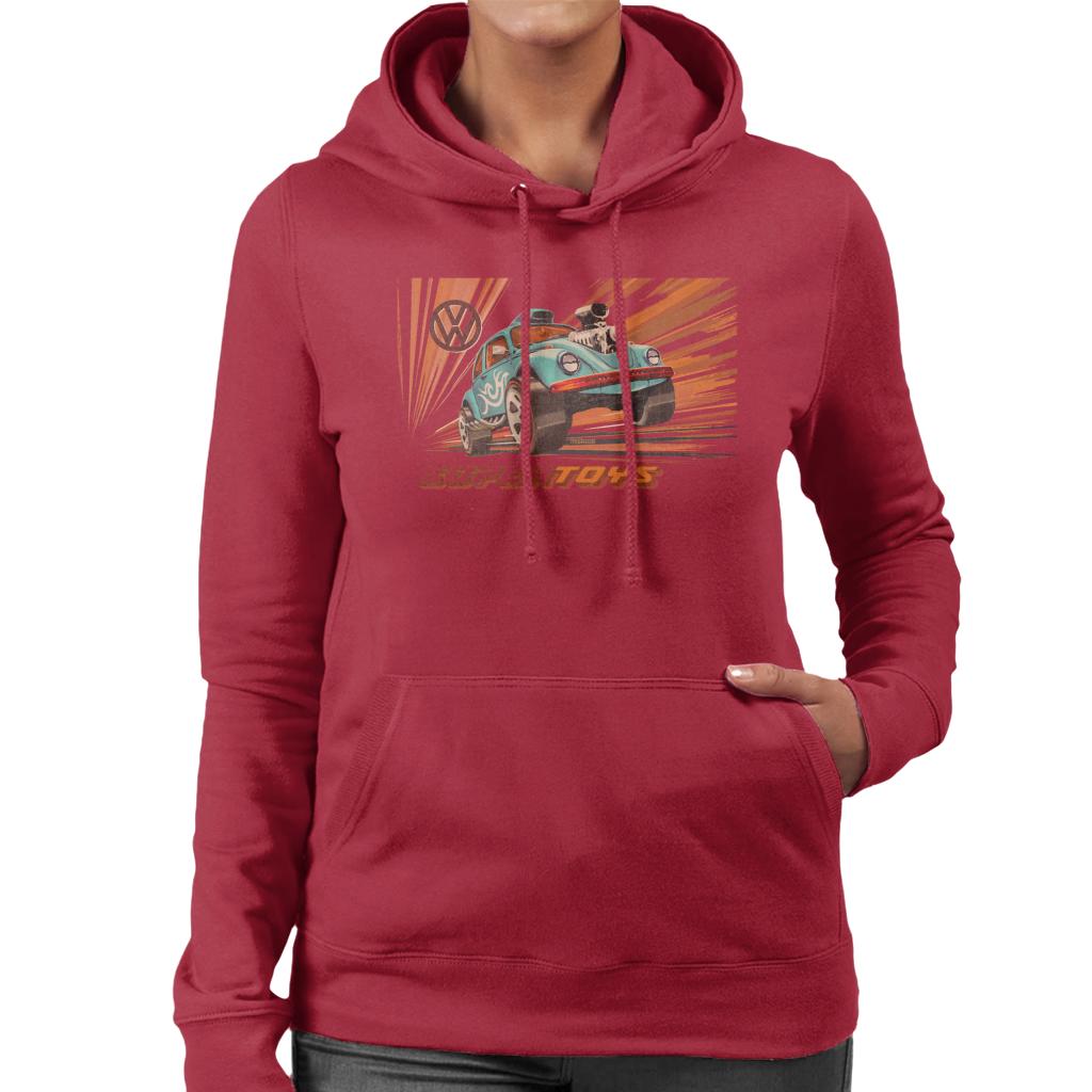 Volkswagen Super Toys Blue Beetle Women's Hooded Sweatshirt product image 6