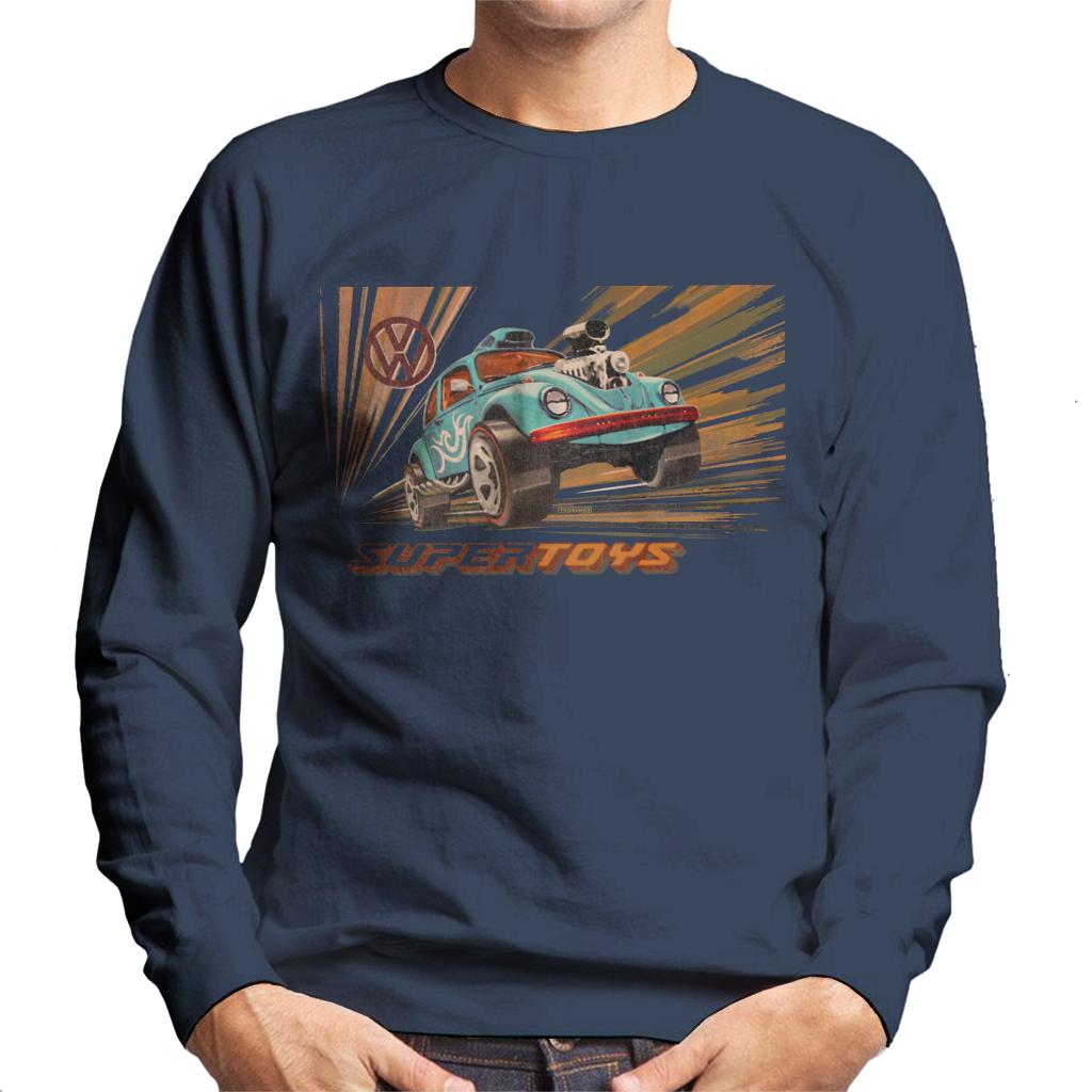 Volkswagen Super Toys Blue Monster Beetle Men's Sweatshirt product image 6