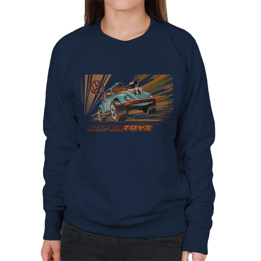 Volkswagen Super Toys Blue Monster Beetle Women's Sweatshirt product image 6