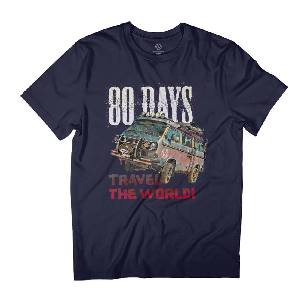 Volkswagen Campervan 80 Days Travel The Globe Men's T-Shirt product image 1