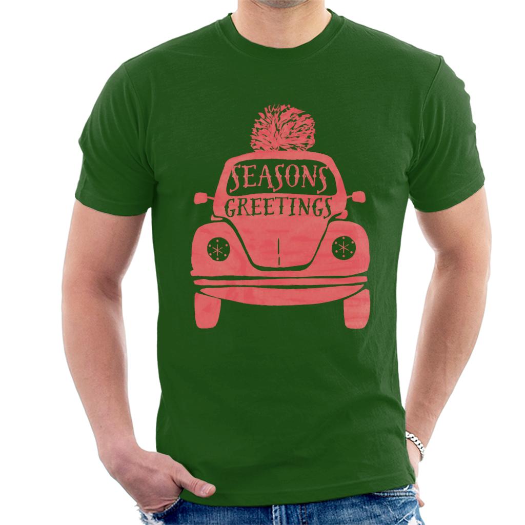 Volkswagen Christmas Beetle Seasons Greetings Men's T-Shirt product image 4