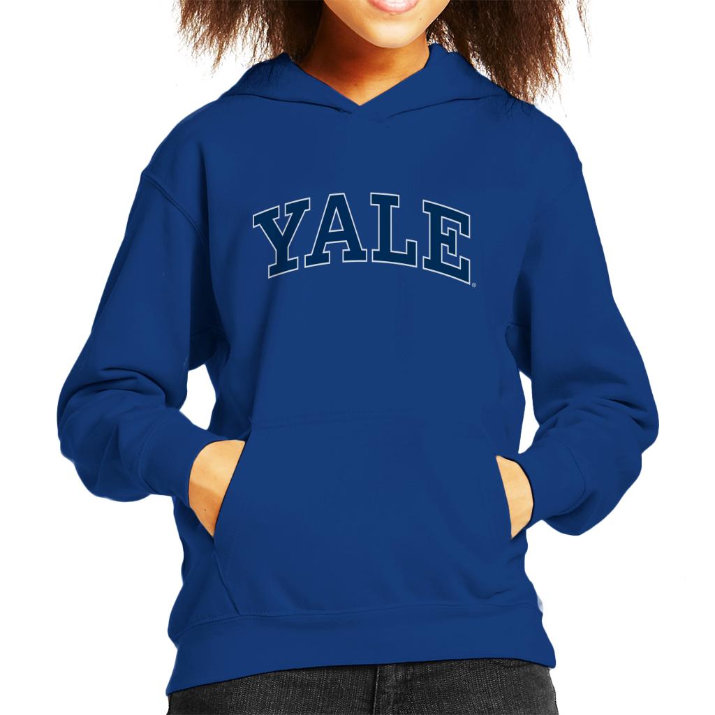 Yale University Blue Block Logo Kid's Hooded Sweatshirt product image 4