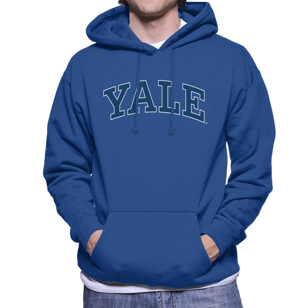 Yale University Blue Block Logo Men's Hooded Sweatshirt product image 4