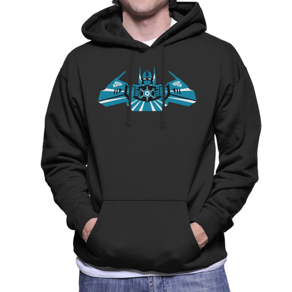 Transformers Optimus Prime Blue Silhouette Men's Hooded product image 1