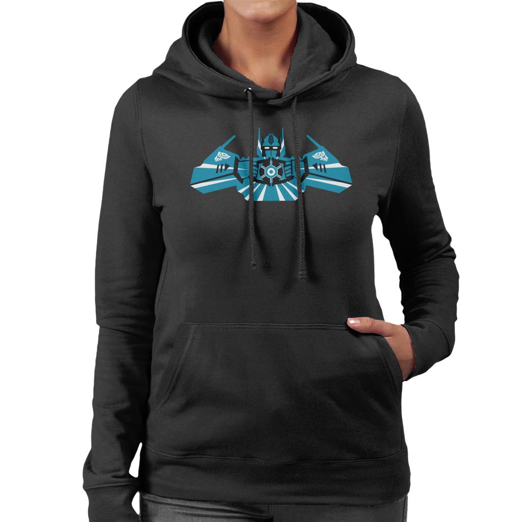 Transformers Optimus Prime Blue Silhouette Women's Hooded product image 1