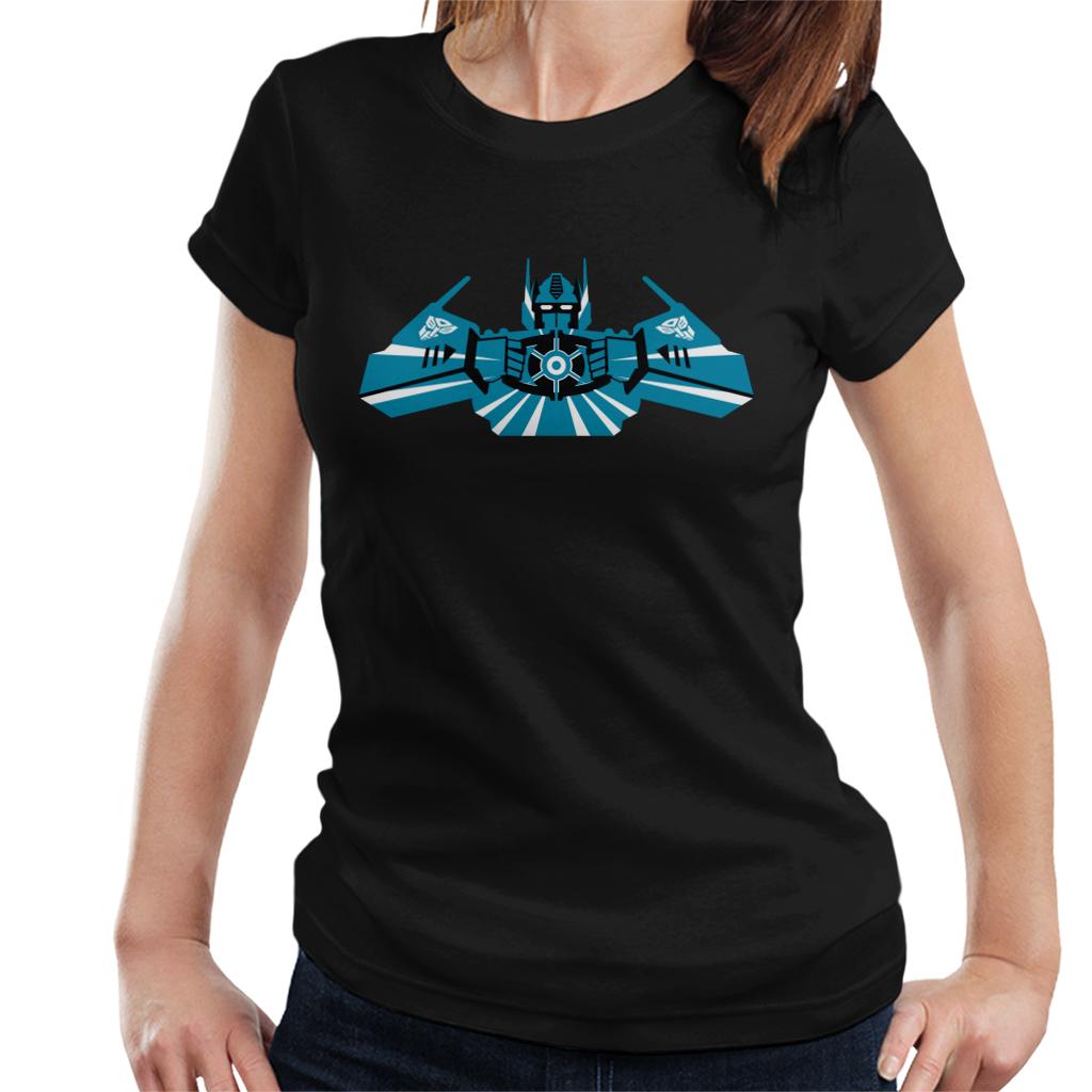 Transformers Optimus Prime Blue Silhouette Women's T-Shirt product image 1