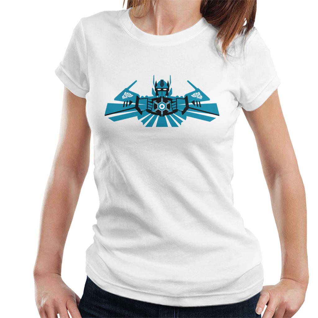 Transformers Optimus Prime Blue Silhouette Women's T-Shirt product image 4
