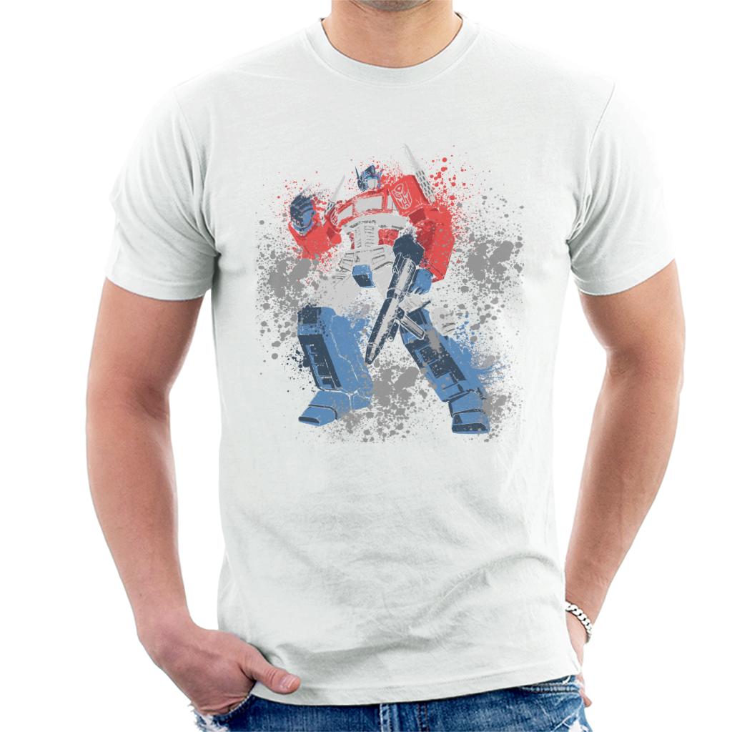 Transformers Optimus Prime Splatter Men's T-Shirt product image 6