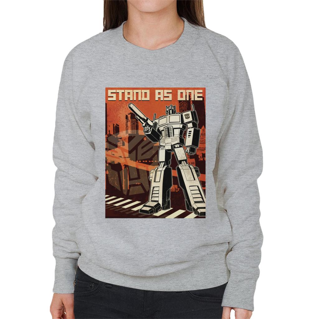Transformers Optimus Prime Stand As One Women's Sweatshirt product image 1