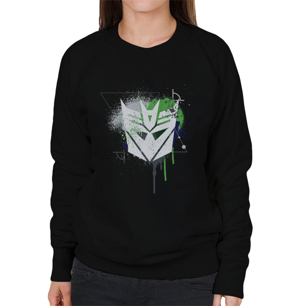 Transformers Decepticons Icon Splatter Women's Sweatshirt product image 1
