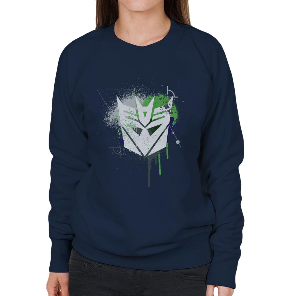 Transformers Decepticons Icon Splatter Women's Sweatshirt product image 4