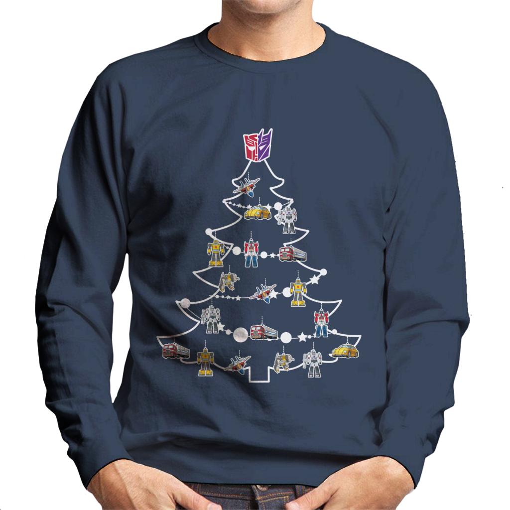 Transformers Christmas Tree Silhouette Men's Sweatshirt product image 1