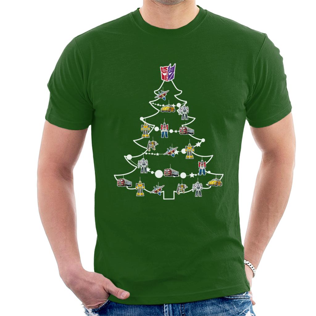 Transformers Christmas Tree Silhouette Men's T-Shirt product image 4