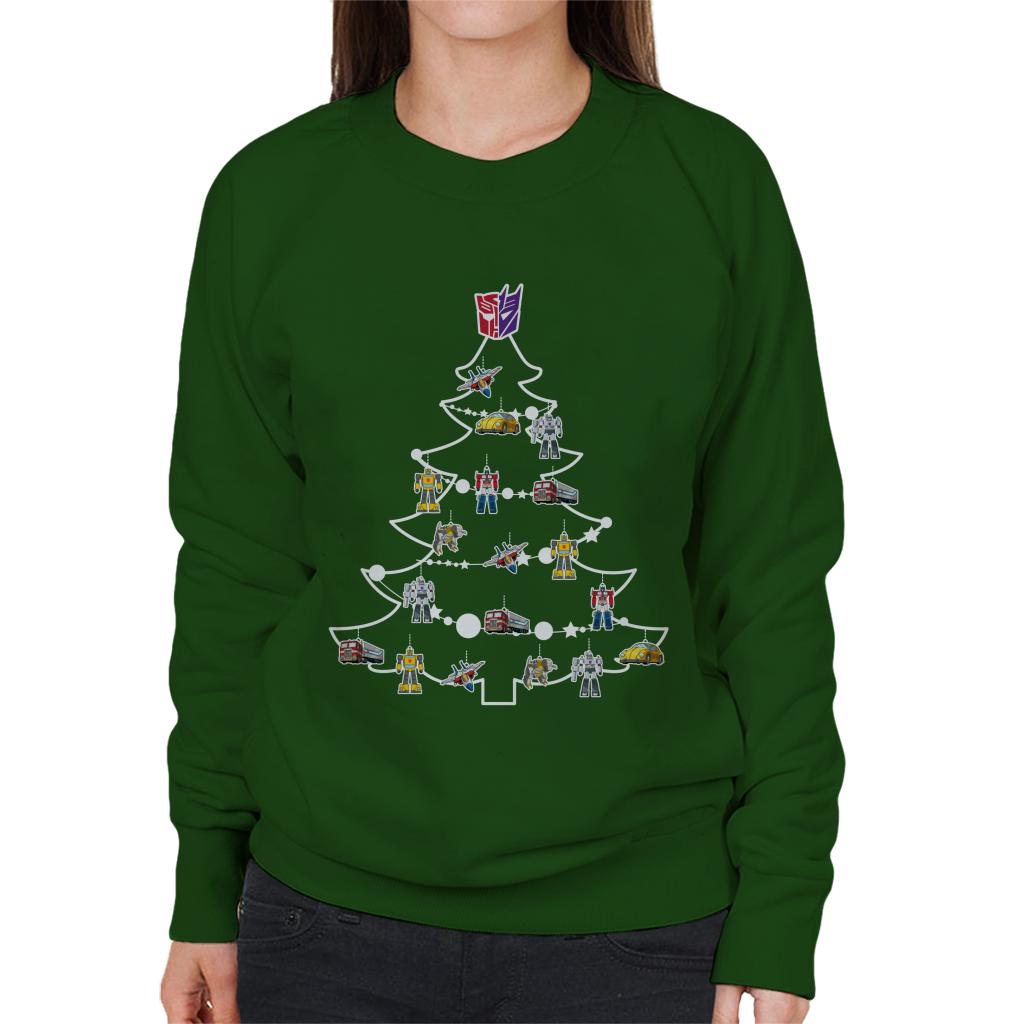 Transformers Christmas Tree Silhouette Women's Sweatshirt product image 4