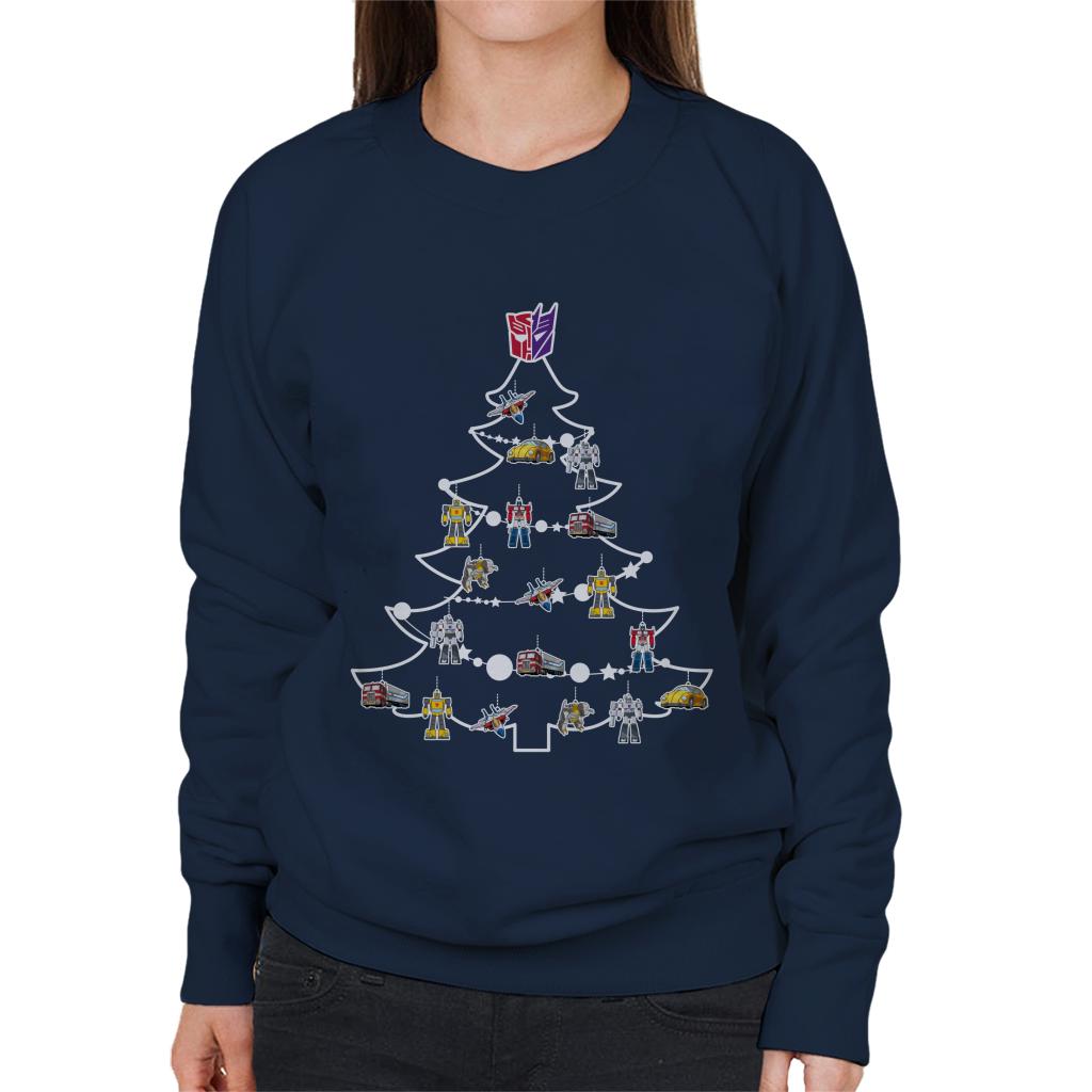 Transformers Christmas Tree Silhouette Women's Sweatshirt product image 1
