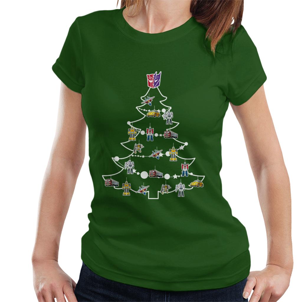 Transformers Christmas Tree Silhouette Women's T-Shirt product image 4