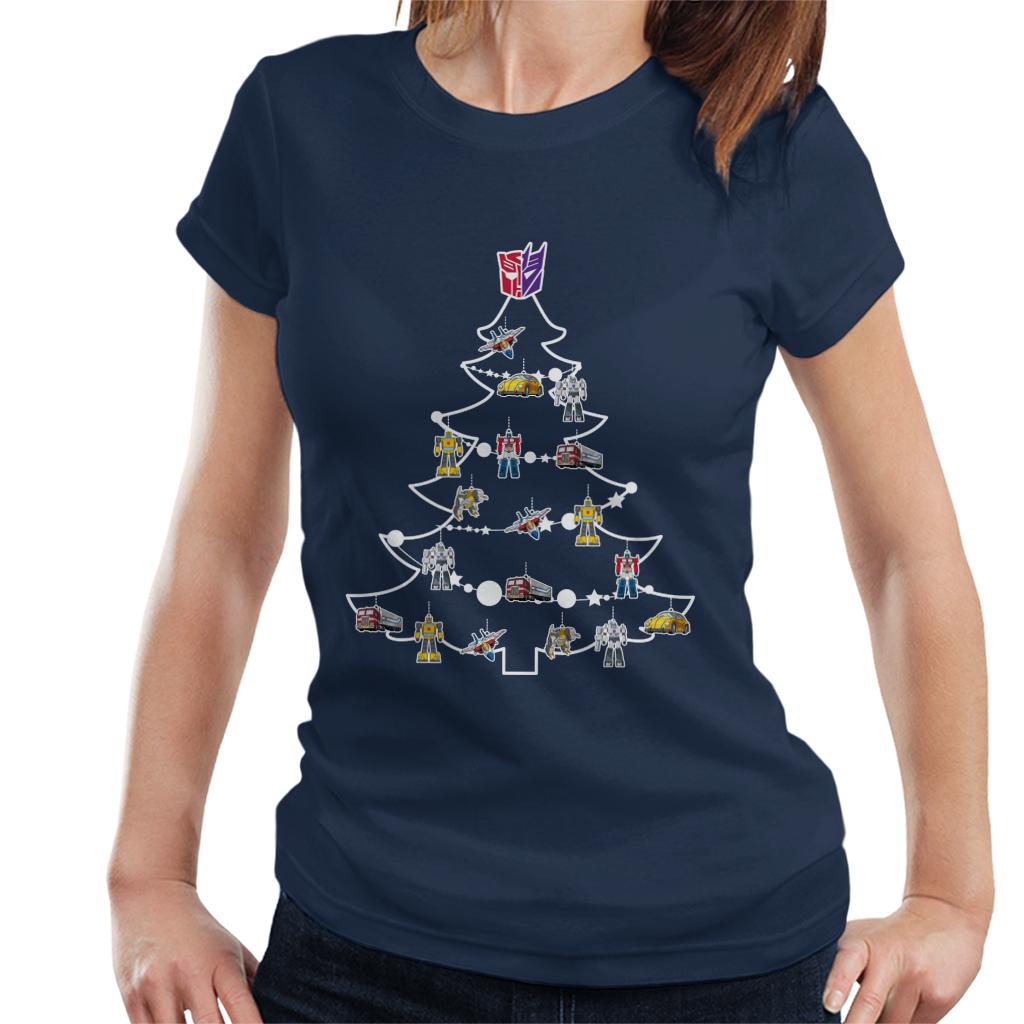 Transformers Christmas Tree Silhouette Women's T-Shirt product image 1