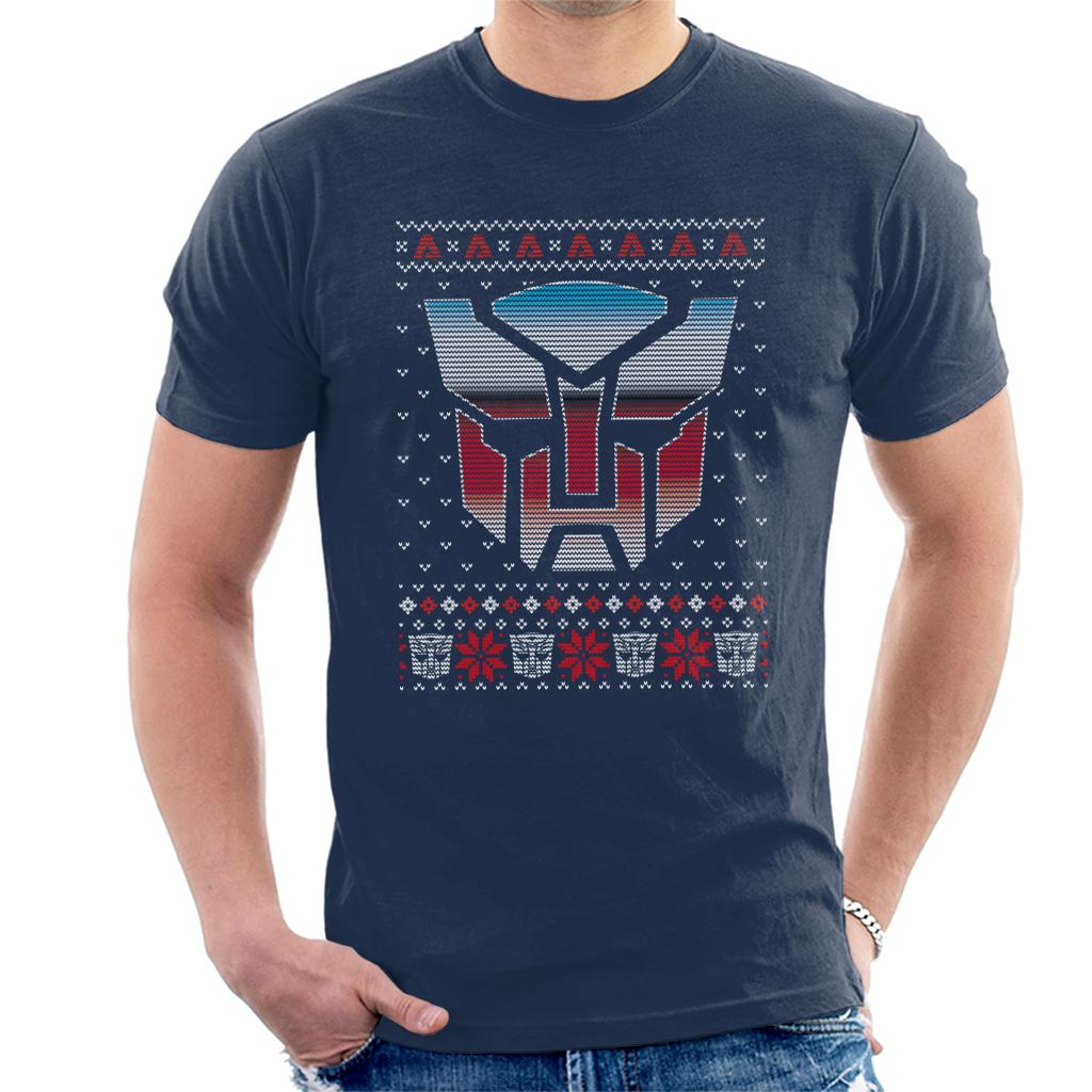 Transformers Christmas Autobot Symbol Men's T-Shirt product image 4