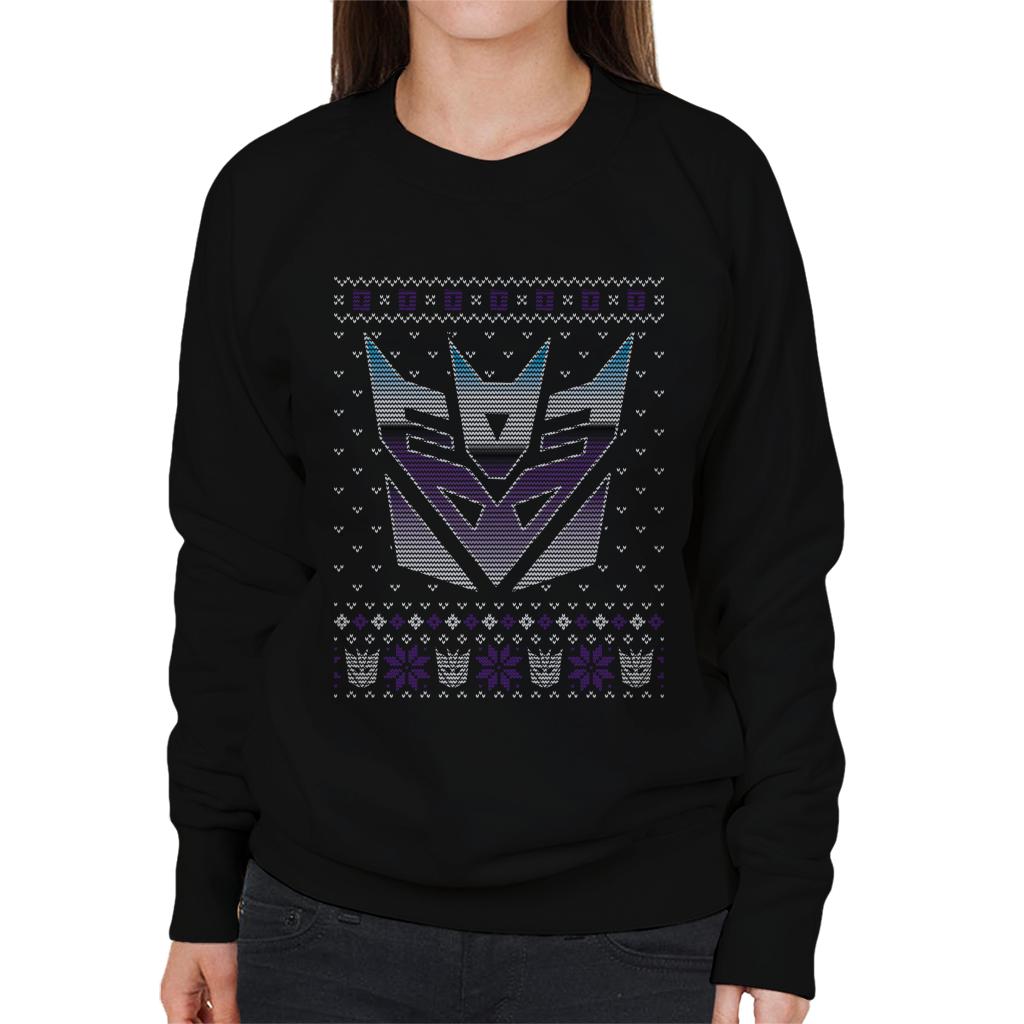 Transformers Christmas Decepticon Crest Women's Sweatshirt product image 1