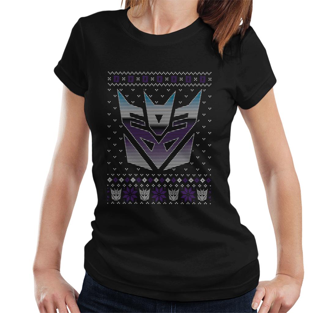 Transformers Christmas Decepticon Crest Women's T-Shirt product image 1