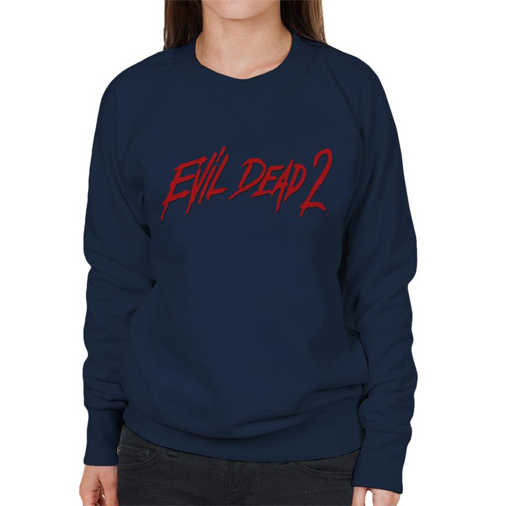 Evil Dead 2 Red Text Logo Women's Sweatshirt product image 4