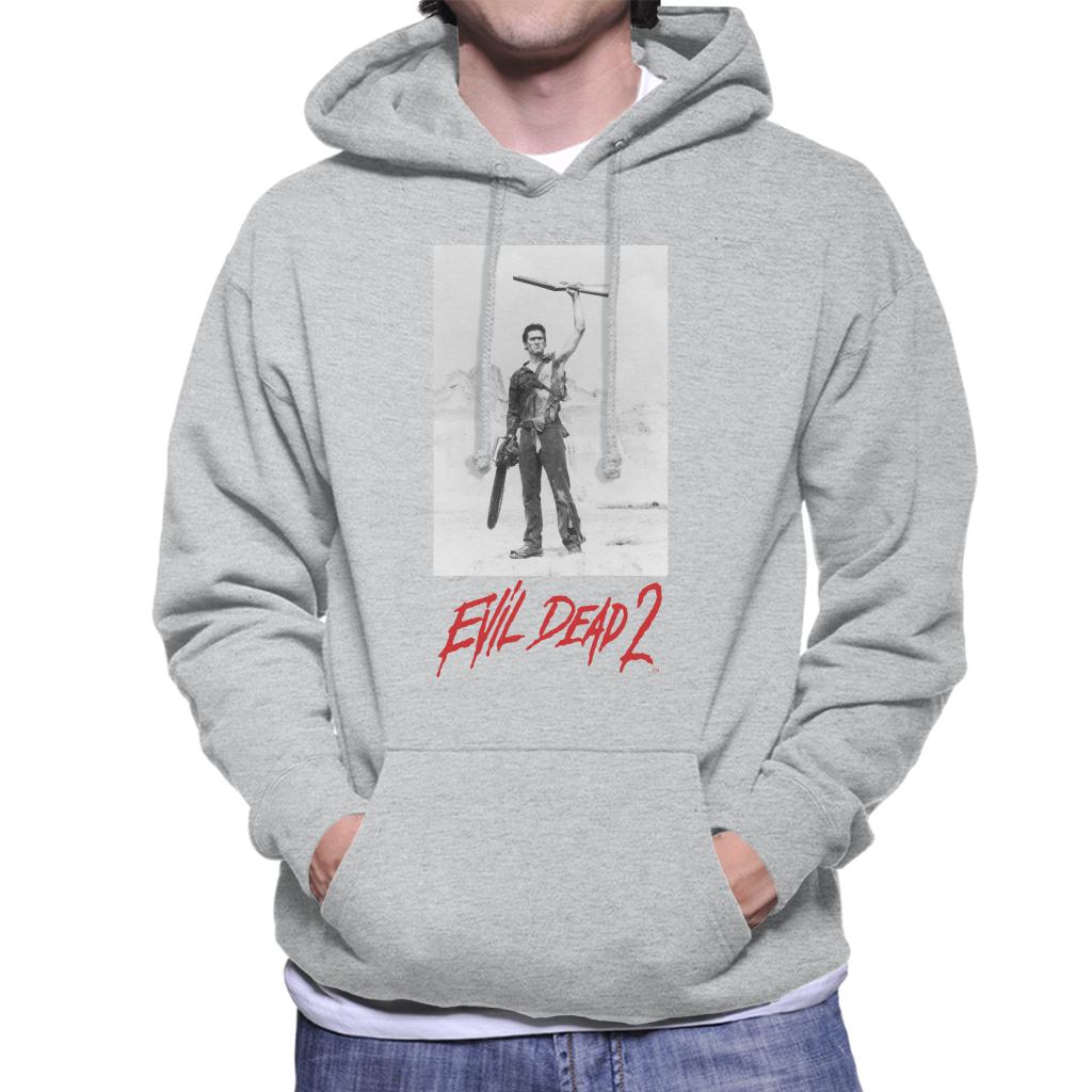 Evil Dead 2 Ash Red Text Logo Men's Hooded Sweatshirt product image 4