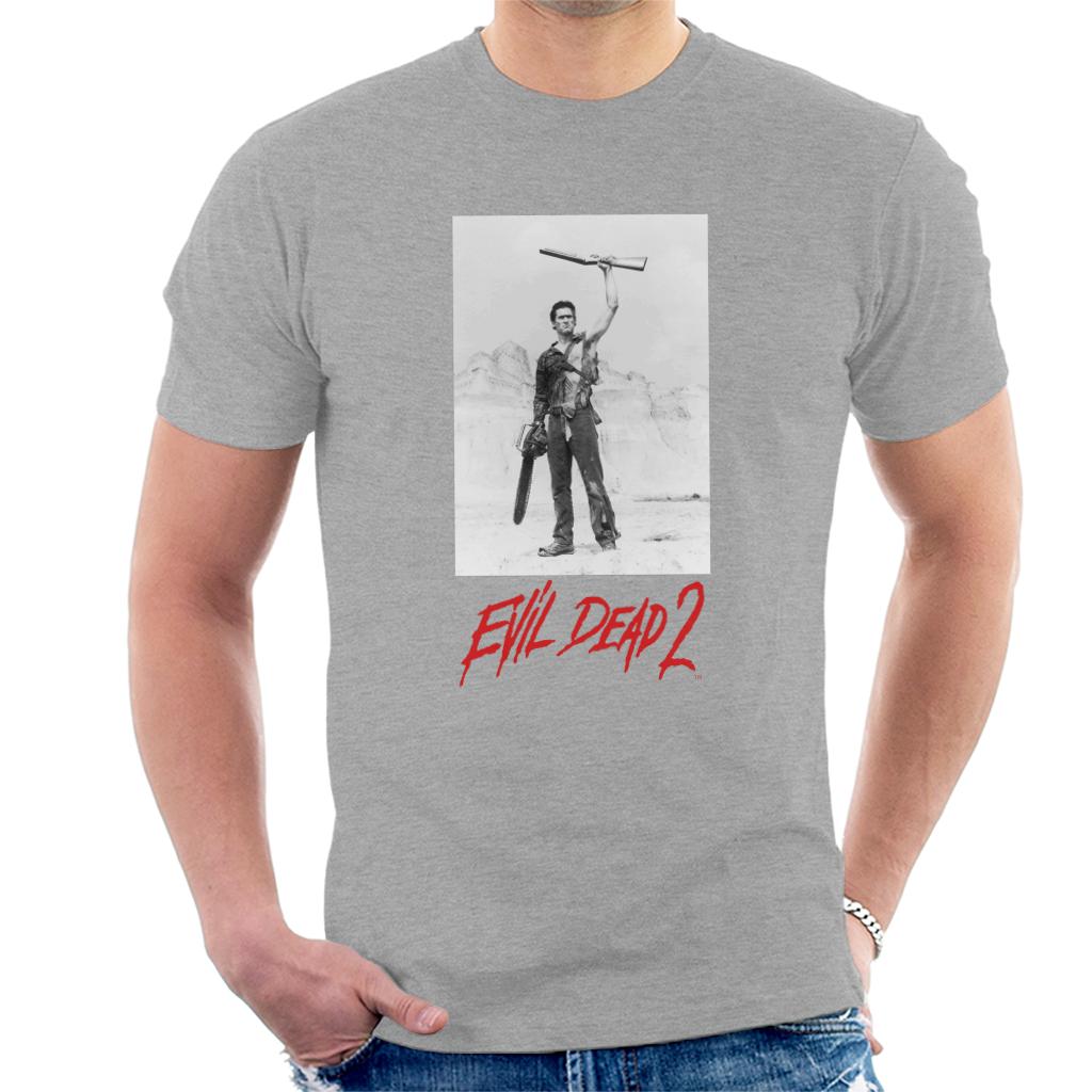 Evil Dead 2 Ash Red Text Logo Men's T-Shirt product image 4
