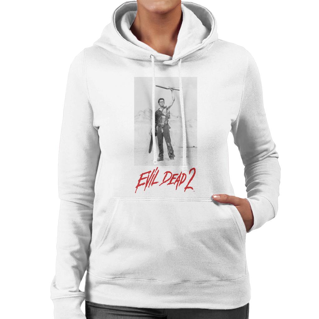 Evil Dead 2 Ash Red Text Logo Women's Hooded Sweatshirt product image 6