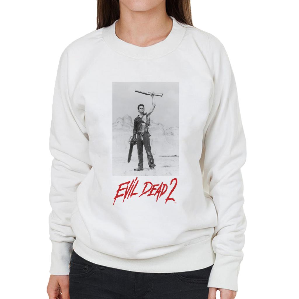 Evil Dead 2 Ash Red Text Logo Women's Sweatshirt product image 6