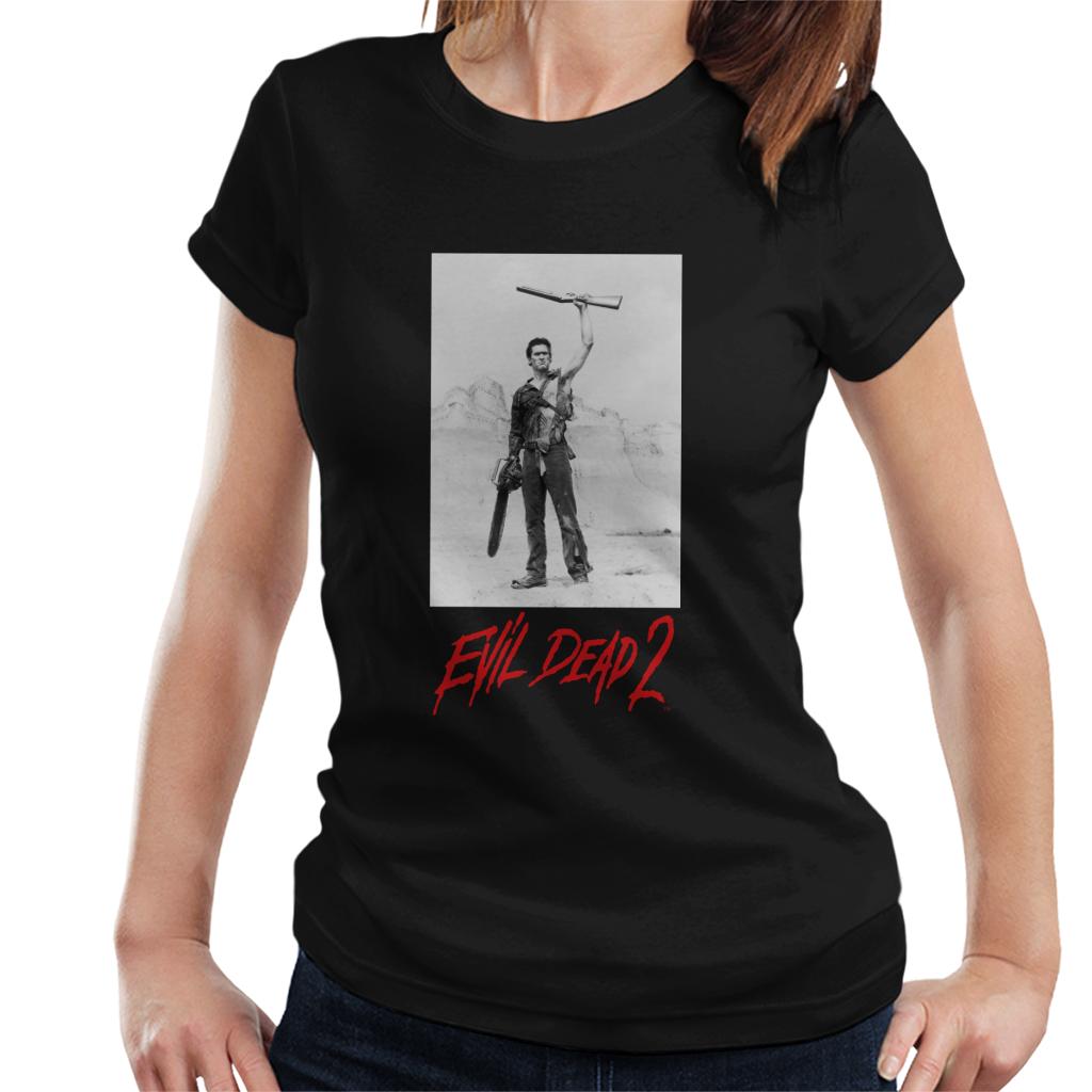 Evil Dead 2 Ash Red Text Logo Women's T-Shirt product image 1