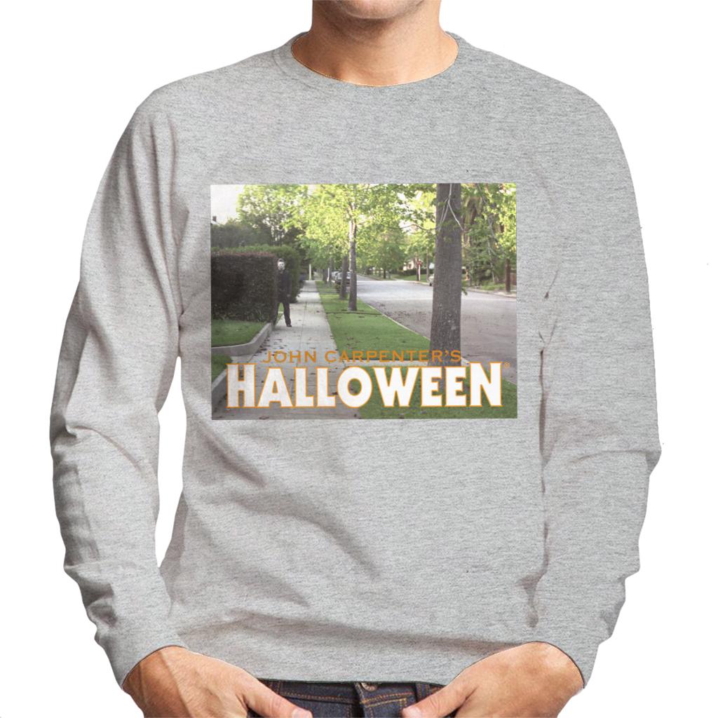 Halloween Michael Myers Behind Bush Men's Sweatshirt product image 4