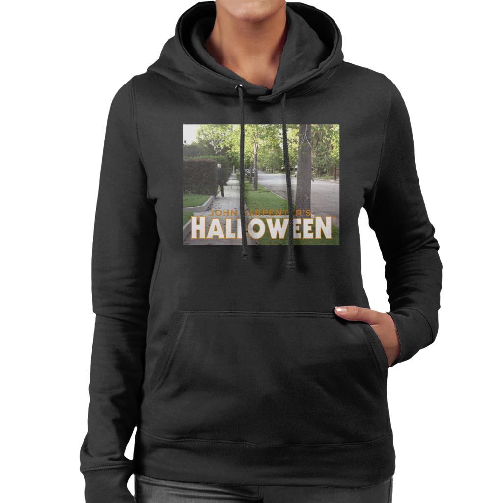 Halloween Michael Myers Behind Bush Women's Hooded product image 1