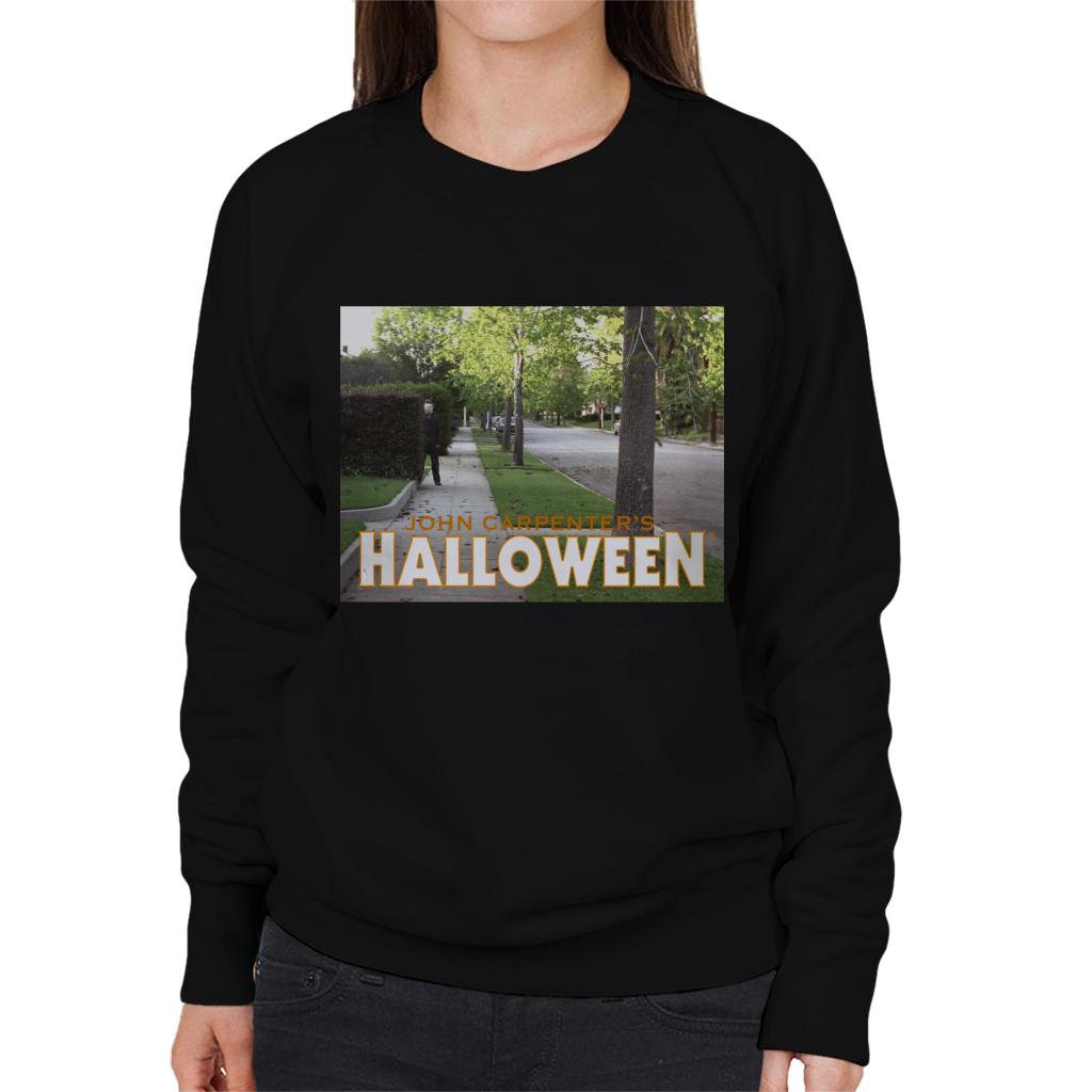 Halloween Michael Myers Behind Bush Women's Sweatshirt product image 1