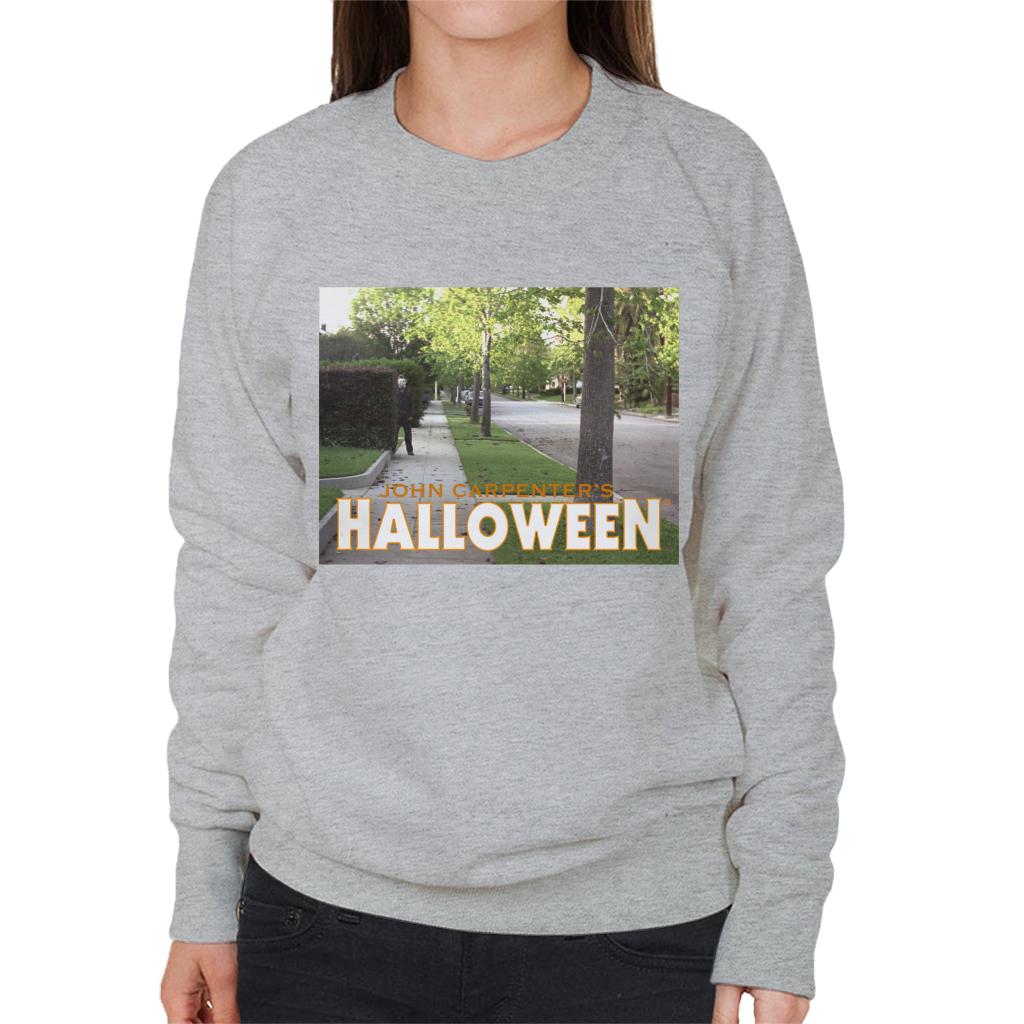 Halloween Michael Myers Behind Bush Women's Sweatshirt product image 4