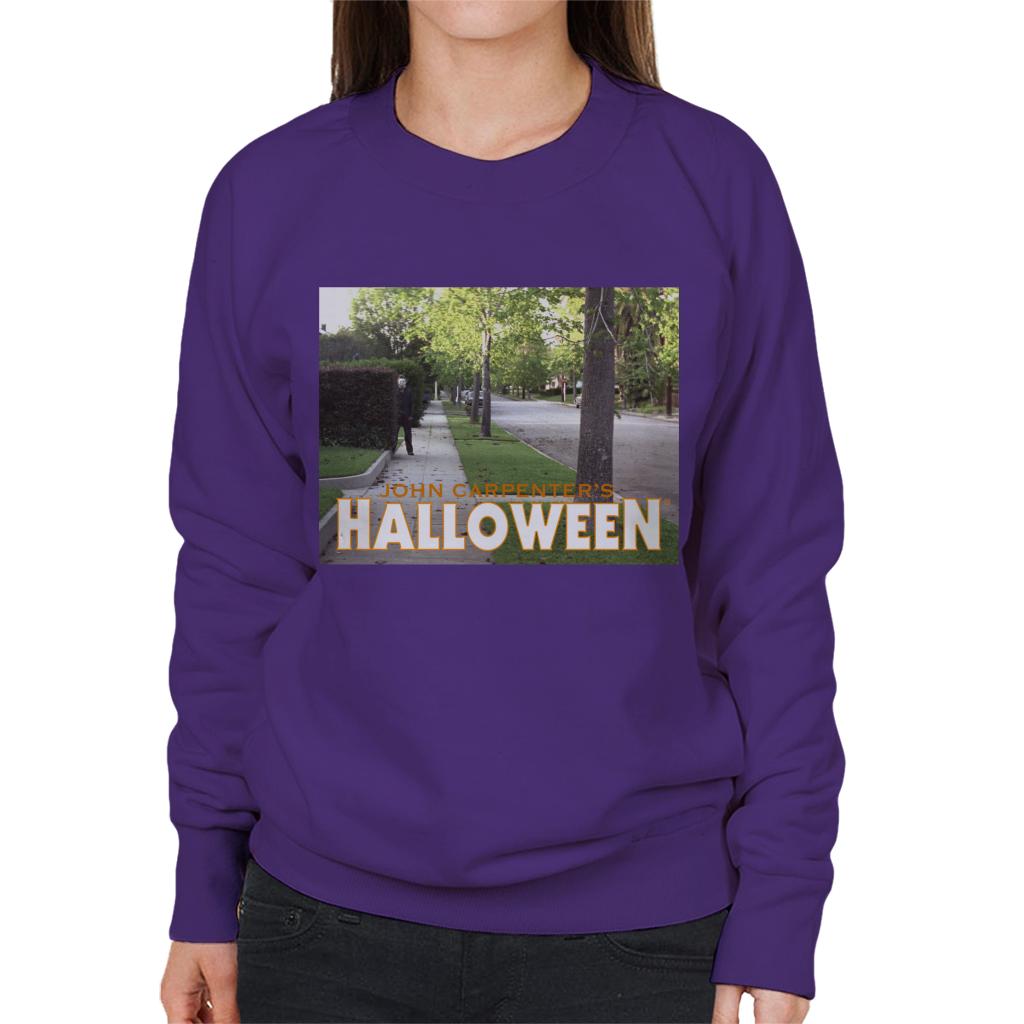 Halloween Michael Myers Behind Bush Women's Sweatshirt product image 6