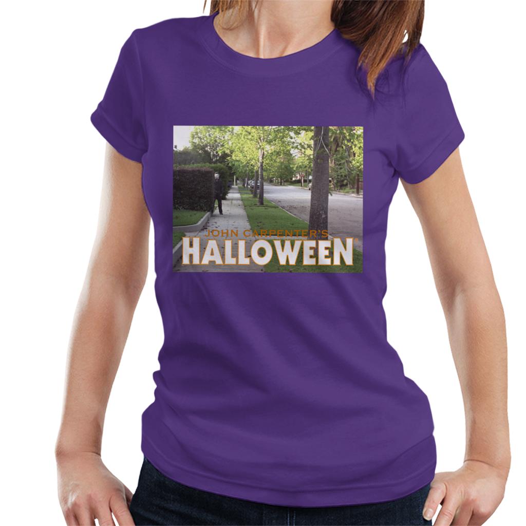 Halloween Michael Myers Behind Bush Women's T-Shirt product image 6
